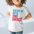Kickflip Into 2nd Grade Skateboard Lover Back To School Graphic Toddler T-Shirt