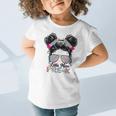 Little Miss Pre-K Girls Back To School Messy Bun Performance Graphic Toddler T-Shirt