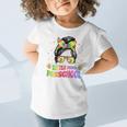 Little Miss Preschool Messy Bun Tie Dye Back To School Girls Graphic Toddler T-Shirt