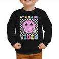 4th Grade Vibes Groovy Back To School Fourth Grade Girls Kid Graphic Toddler Sweatshirt