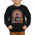 67 Days Smarter Rainbow For Back To School Kids Graphic Toddler Sweatshirt