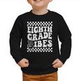 8th Eighth Grade Vibes 1st Back To School Checkerboard Crew Graphic Toddler Sweatshirt 8th Eighth Grade Vibes 1st Back To School Checkerboard Crew Graphic Toddler Sweatshirt