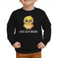 Back To School Chick With Brains Smart Intelligent Girls Graphic Toddler Sweatshirt