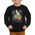Back To School Goat School Bus 100 Days Of School Graphic Toddler Sweatshirt