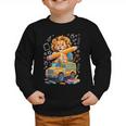 Back To School Lion School Bus 100 Days Of School Graphic Toddler Sweatshirt