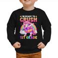 Back To School Unicorn Girls I'm Ready To Crush 1st Grade Graphic Toddler Sweatshirt