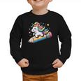 Back To School Unicorn Riding A Pencil Graphic Toddler Sweatshirt Back To School Unicorn Riding A Pencil Graphic Toddler Sweatshirt