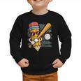 Baseball Player Pencil Back To School Cute Sport Students Graphic Toddler Sweatshirt