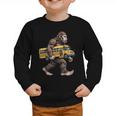 Bigfoot Carrying School Bus Sasquatch Back To School Graphic Toddler Sweatshirt