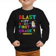 Blast Off Into First Grade Squad First Day Back To School Graphic Toddler Sweatshirt