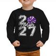 Class Of 2027 Cheer Purple Senior 2027 Back To School Graphic Toddler Sweatshirt Class Of 2027 Cheer Purple Senior 2027 Back To School Graphic Toddler Sweatshirt