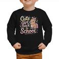 Cute Girl Back To School Capybara First Day Of School Kids Graphic Toddler Sweatshirt Cute Girl Back To School Capybara First Day Of School Kids Graphic Toddler Sweatshirt