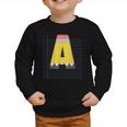 Cute Yellow School Pencil Alphabet Letter A Back To School Graphic Toddler Sweatshirt Cute Yellow School Pencil Alphabet Letter A Back To School Graphic Toddler Sweatshirt