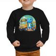 Dinosaur Kids Riding a Bus Back To School Ready To Crush Graphic Toddler Sweatshirt Dinosaur Kids Riding a Bus Back To School Ready To Crush Graphic Toddler Sweatshirt