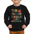 This Is My First Day Of Kindergarten Shirt Back To School Graphic Toddler Sweatshirt This Is My First Day Of Kindergarten Shirt Back To School Graphic Toddler Sweatshirt
