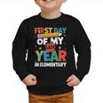 First Day Of My Last Year In Elementary Back To School Graphic Toddler Sweatshirt First Day Of My Last Year In Elementary Back To School Graphic Toddler Sweatshirt