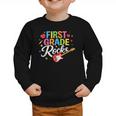First Grade Rocks Colorful Back To School Guitar Graphic Toddler Sweatshirt First Grade Rocks Colorful Back To School Guitar Graphic Toddler Sweatshirt