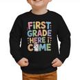 First Grade Here I Come Unicorn Back To School Graphic Toddler Sweatshirt First Grade Here I Come Unicorn Back To School Graphic Toddler Sweatshirt