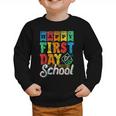 Happy First Day Of School Pupil Kids Grade Back To School 1 Graphic Toddler Sweatshirt Happy First Day Of School Pupil Kids Grade Back To School 1 Graphic Toddler Sweatshirt