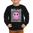 Hello Preschool Groovy Back To School Pre-K Team Girls Kids Graphic Toddler Sweatshirt