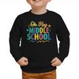 Hey Middle School First Day Back To School Students Graphic Toddler Sweatshirt Hey Middle School First Day Back To School Students Graphic Toddler Sweatshirt