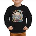 Howdy Kindergarten Cowgirl Country Western Back To School Graphic Toddler Sweatshirt