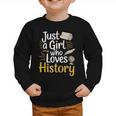 Just a Girl Who Loves History Cute Back To School Kids Girls Graphic Toddler Sweatshirt Just a Girl Who Loves History Cute Back To School Kids Girls Graphic Toddler Sweatshirt