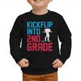 Kickflip Into 2nd Grade Skateboard Lover Back To School Graphic Toddler Sweatshirt