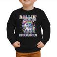 Kindergarten Back To School First Day Girls Rollin Unicorn Graphic Toddler Sweatshirt Kindergarten Back To School First Day Girls Rollin Unicorn Graphic Toddler Sweatshirt