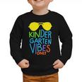 Kindergarten Vibes Only Glow Sunglasses Back To School Graphic Toddler Sweatshirt