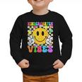 Kindergarten Vibes Smile Face Back To School Kinder Girl Kid Graphic Toddler Sweatshirt Kindergarten Vibes Smile Face Back To School Kinder Girl Kid Graphic Toddler Sweatshirt