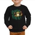 Leaping Into Pre-K Jumping Tree Frog Back To School Fun Graphic Toddler Sweatshirt Leaping Into Pre-K Jumping Tree Frog Back To School Fun Graphic Toddler Sweatshirt