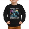 Middle School Level Unlocked Gamer First Day Back To School Graphic Toddler Sweatshirt Middle School Level Unlocked Gamer First Day Back To School Graphic Toddler Sweatshirt
