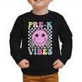 Pre-K Vibes Groovy Back To School PreK Preschool Girls Kids Graphic Toddler Sweatshirt