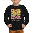 School Nurse Groovy Coquette Bow Cute Back To School Graphic Toddler Sweatshirt