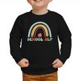 School SLP Rainbow Pencil Back To School Appreciation Graphic Toddler Sweatshirt