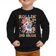 Second Grade Back To School First Day Girls Rollin Unicorn Graphic Toddler Sweatshirt Second Grade Back To School First Day Girls Rollin Unicorn Graphic Toddler Sweatshirt