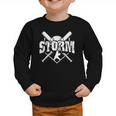 Storm Baseball Back To School Spirit Graphic Toddler Sweatshirt Storm Baseball Back To School Spirit Graphic Toddler Sweatshirt