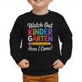 Watch Out Kindergarten Here I Come Back To School Kids Graphic Toddler Sweatshirt Watch Out Kindergarten Here I Come Back To School Kids Graphic Toddler Sweatshirt