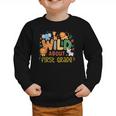 Wild About First Grade Safari Jungle Animals Back To School Graphic Toddler Sweatshirt Wild About First Grade Safari Jungle Animals Back To School Graphic Toddler Sweatshirt
