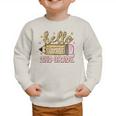 Back To School Hello Second 2nd Grade Leopard Pencil Girl Graphic Toddler Sweatshirt