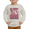 Back To School I'm Ready To Crush Kindergarten Unicorn Graphic Toddler Sweatshirt