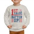 Baseball 1st Grade Back To School 1st Grade Batter Up Graphic Toddler Sweatshirt Baseball 1st Grade Back To School 1st Grade Batter Up Graphic Toddler Sweatshirt