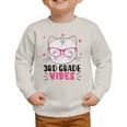 Cute 3rd Grade Vibes Cat Kitten Lover Back To School Girls Graphic Toddler Sweatshirt