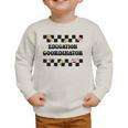 Education Coordinator Groovy Back To School Checkered Graphic Toddler Sweatshirt Education Coordinator Groovy Back To School Checkered Graphic Toddler Sweatshirt
