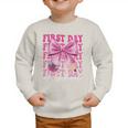 First Day Of School Girls Coquette Bow Back To School Performance Graphic Toddler Sweatshirt First Day Of School Girls Coquette Bow Back To School Performance Graphic Toddler Sweatshirt