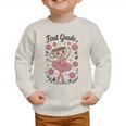 Girls Back To School Cappuccina Italian Brainrot First Grade Graphic Toddler Sweatshirt Girls Back To School Cappuccina Italian Brainrot First Grade Graphic Toddler Sweatshirt