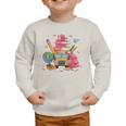 Girls Cute Pink Bows Coquette Aesthetic Back To School Graphic Toddler Sweatshirt