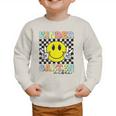 Girls Kindergarten Vibes Smile Face Back To School Kinder Graphic Toddler Sweatshirt