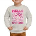 Hello Fifth Grade Coquette Bow Back To School 5th Grade Girl Graphic Toddler Sweatshirt Hello Fifth Grade Coquette Bow Back To School 5th Grade Girl Graphic Toddler Sweatshirt